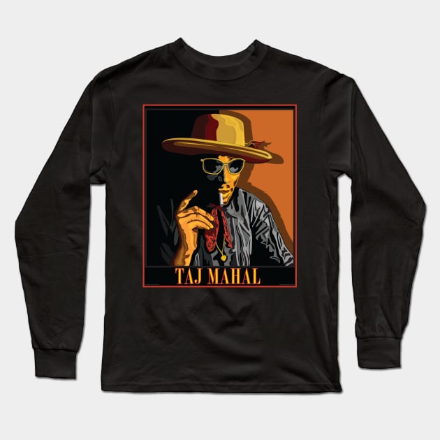 TAJ MAHAL AMERICAN BLUES MUSICIAN Long Sleeve T-Shirt by Larry Butterworth